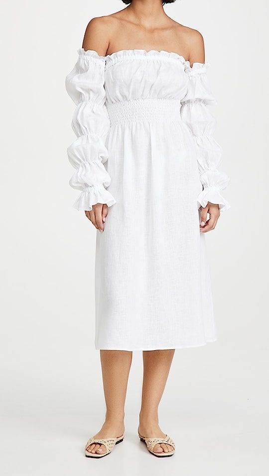 Michelin Linen Dress In White | Shopbop