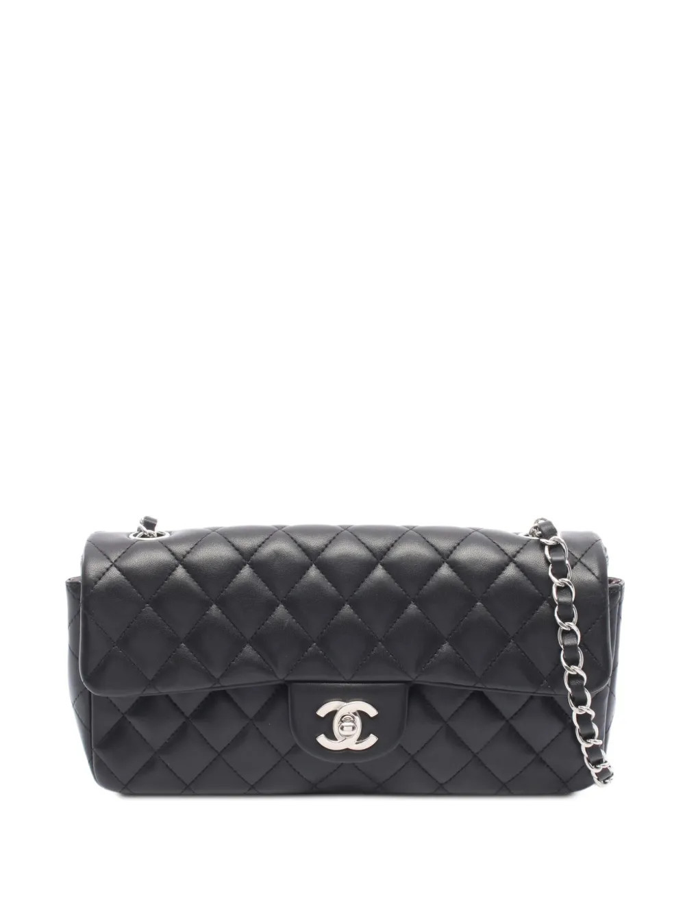 CHANEL Pre-Owned 2008-2009 Matelassé East-West bag - Black | Farfetch Global