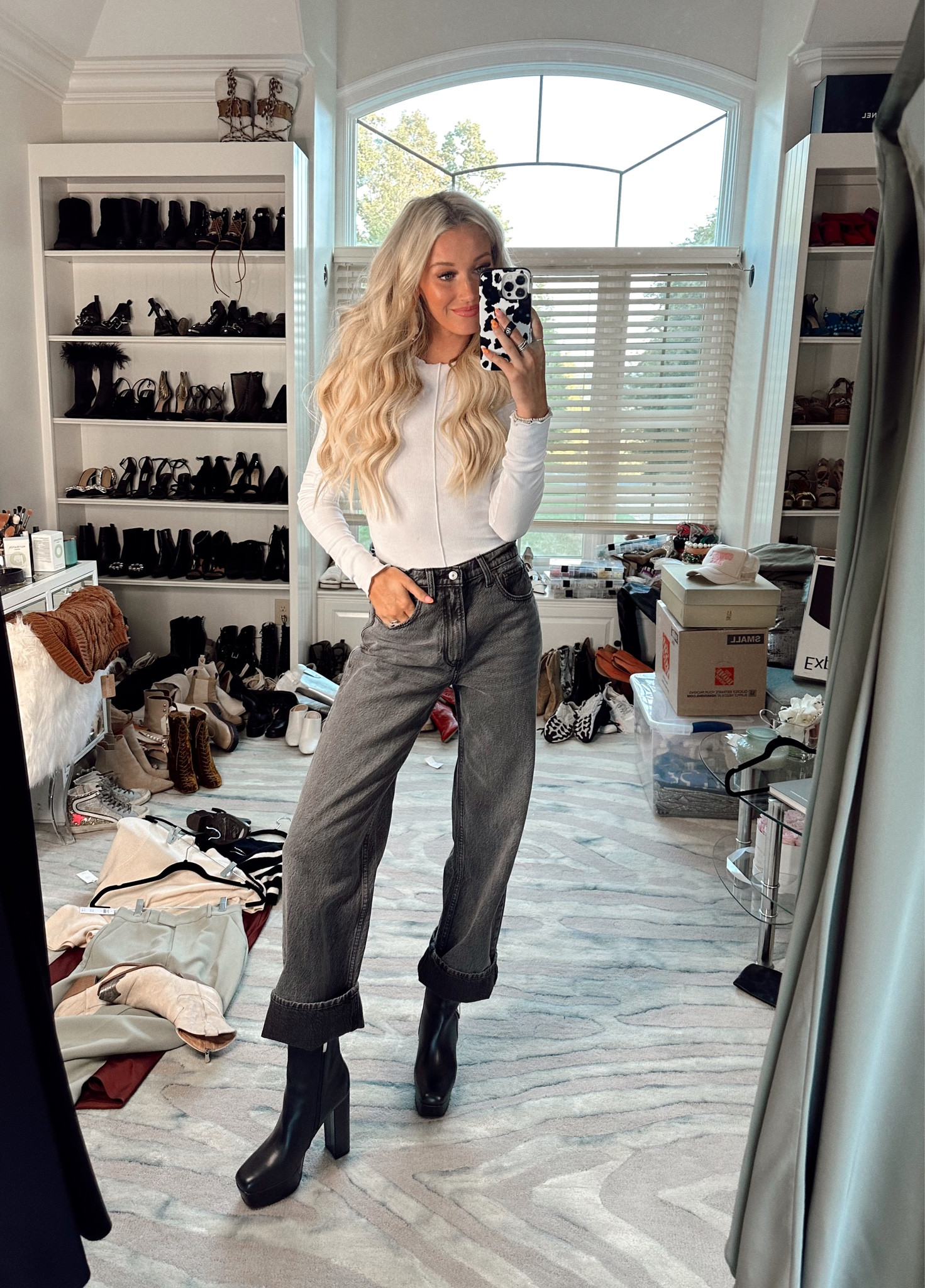 Abercrombie x Kathleen Post collection
Ribbed tee (small) / washed black jeans (26-fits baggy) / Nine West booties 



#LTKstyletip #LTKfindsunder50 #LTKfindsunder100