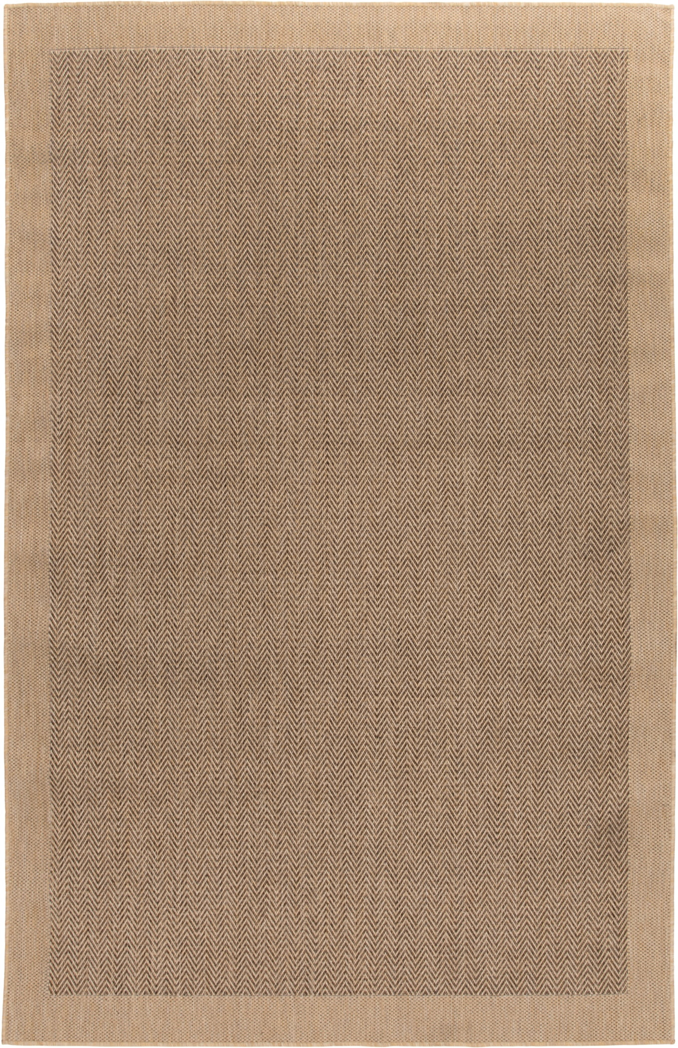 Mainstays 6'6"x9'6" Brown Neutral Border Outdoor Area Rug | Walmart (US)