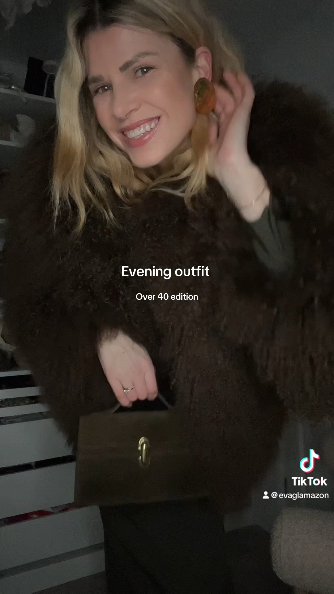 Evening outfit, winter dress, khaki dress, Mongolian fur coat, savette bag, suede bag 

#LTKluxury #LTKwinter #LTKeurope