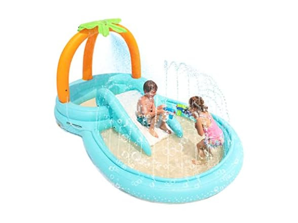Evajoy Inflatable Play Center Kids Pool w/ Slide - $29.99 - Free shipping for Prime members | Woot!