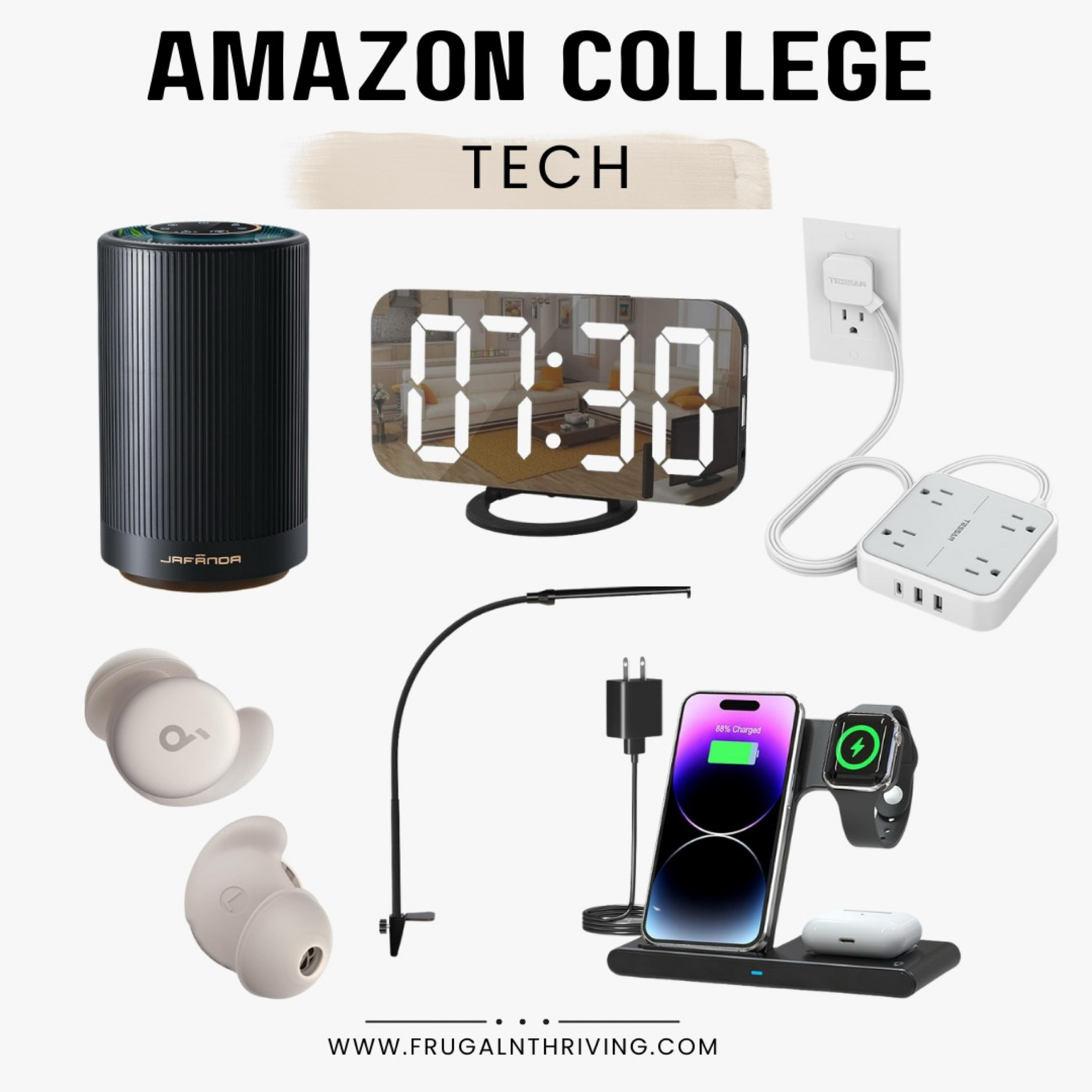 Having the best tech gadgets is a must, and these items meet the mark. From a wireless charging station to earbuds for peaceful sleep, your college kiddo will definitely want these.

#LTKFindsUnder50 #LTKBacktoSchool #LTKHome