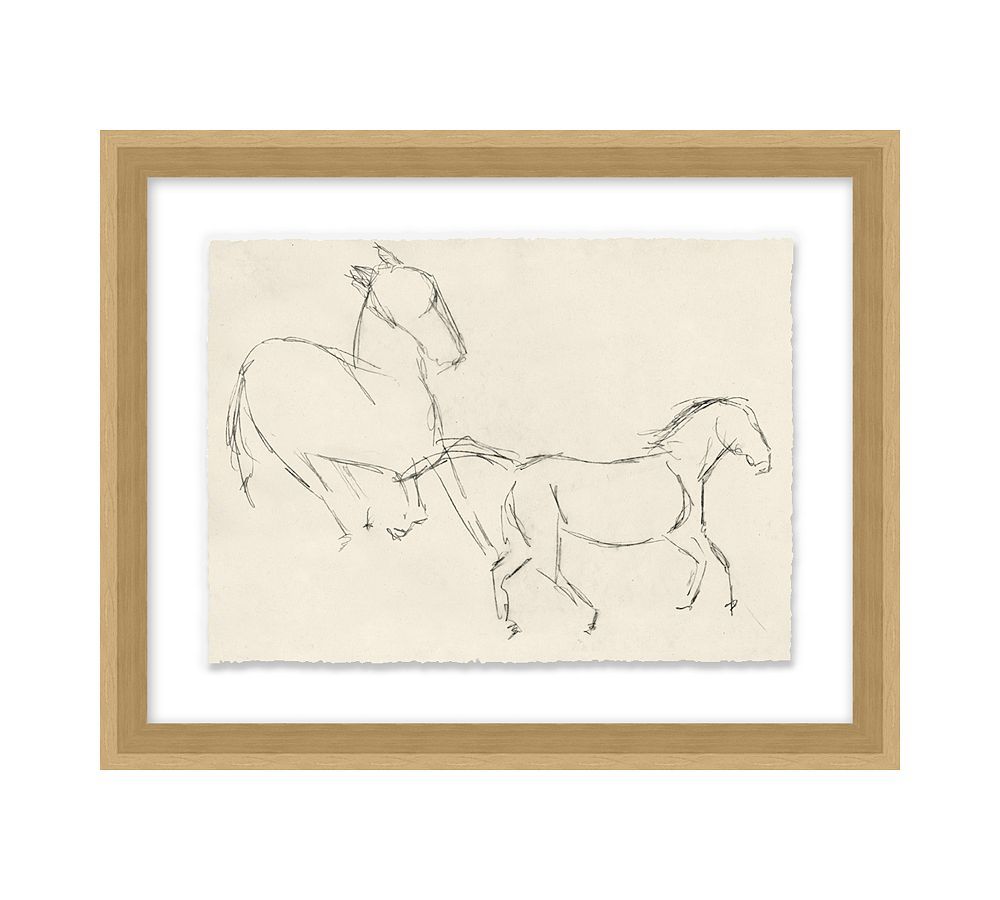 Horse Artist Sketch Print Wall Art | Pottery Barn (US)