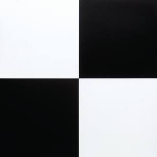 Black and White 4 MIL x 12 in. W x 12 in. L Peel and Stick Water Resistant Vinyl Tile Flooring (30 sqft/case) | The Home Depot