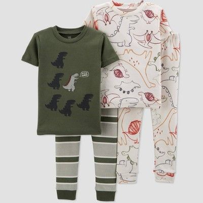 Toddler Boys' 4pc Dinosaurs Short Sleeve Snug Fit Pajama Set - Just One You® made by carter's | Target