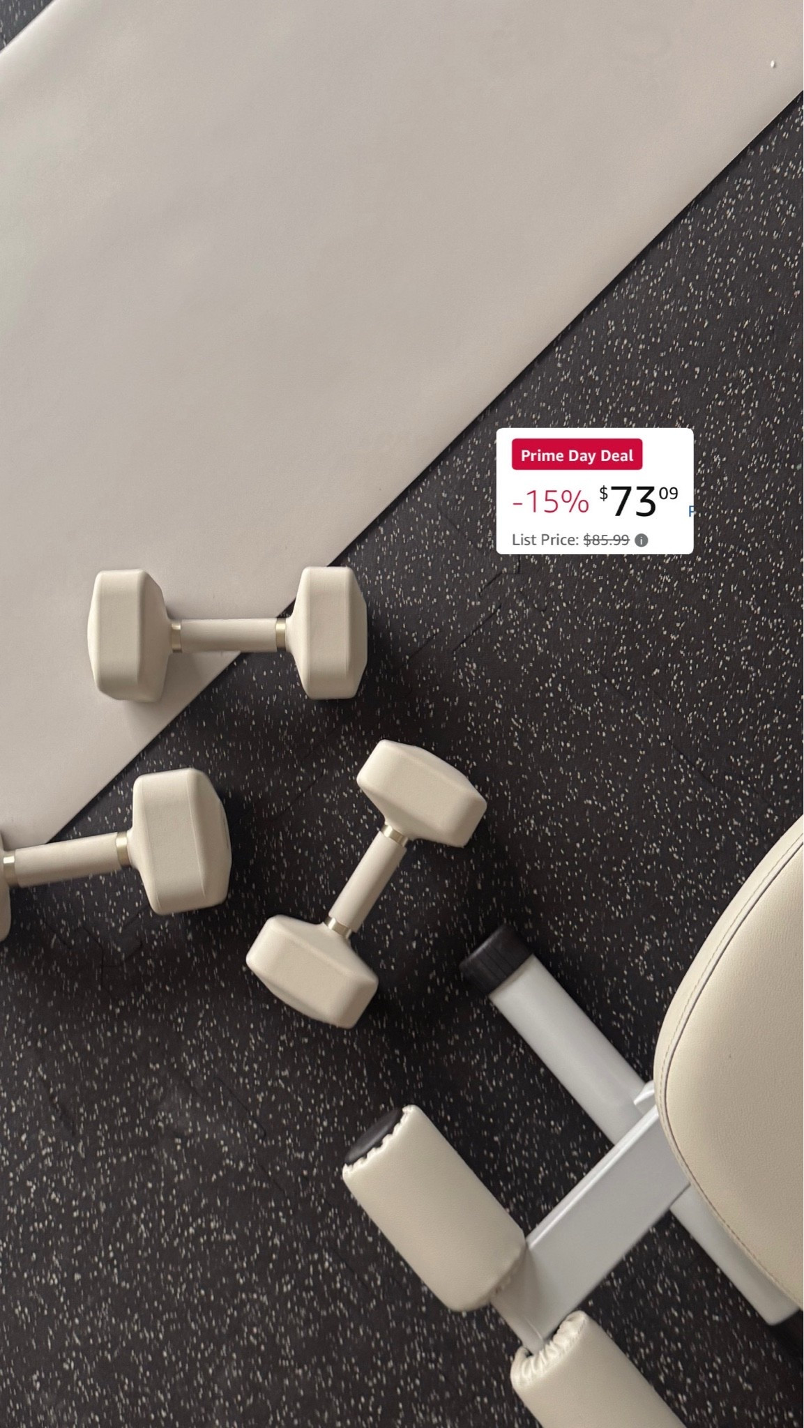 My gym equipment on sale! 

#amazon #primeday #dumbbells