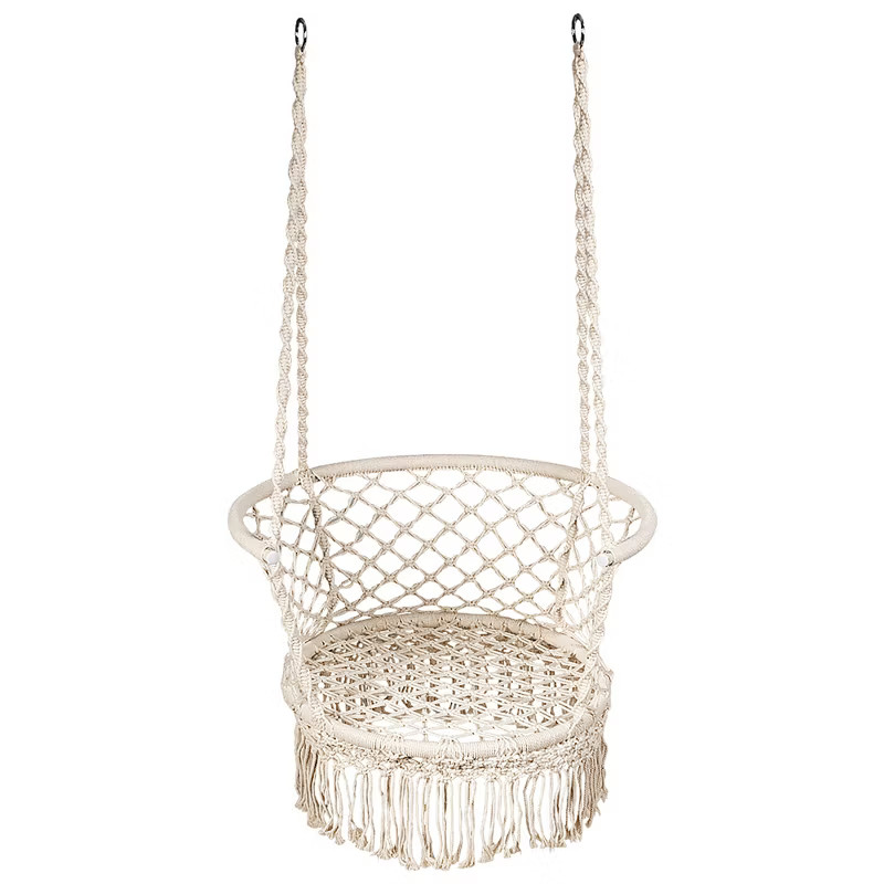Costway Hanging Hammock Chair Macrame Swing Hand Woven Cotton Backrest | Target