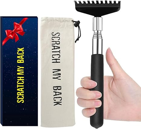 Oversized Portable Extendable Back Scratcher, Upgraded Metal Stainless Steel Telescoping Back Scr... | Amazon (US)