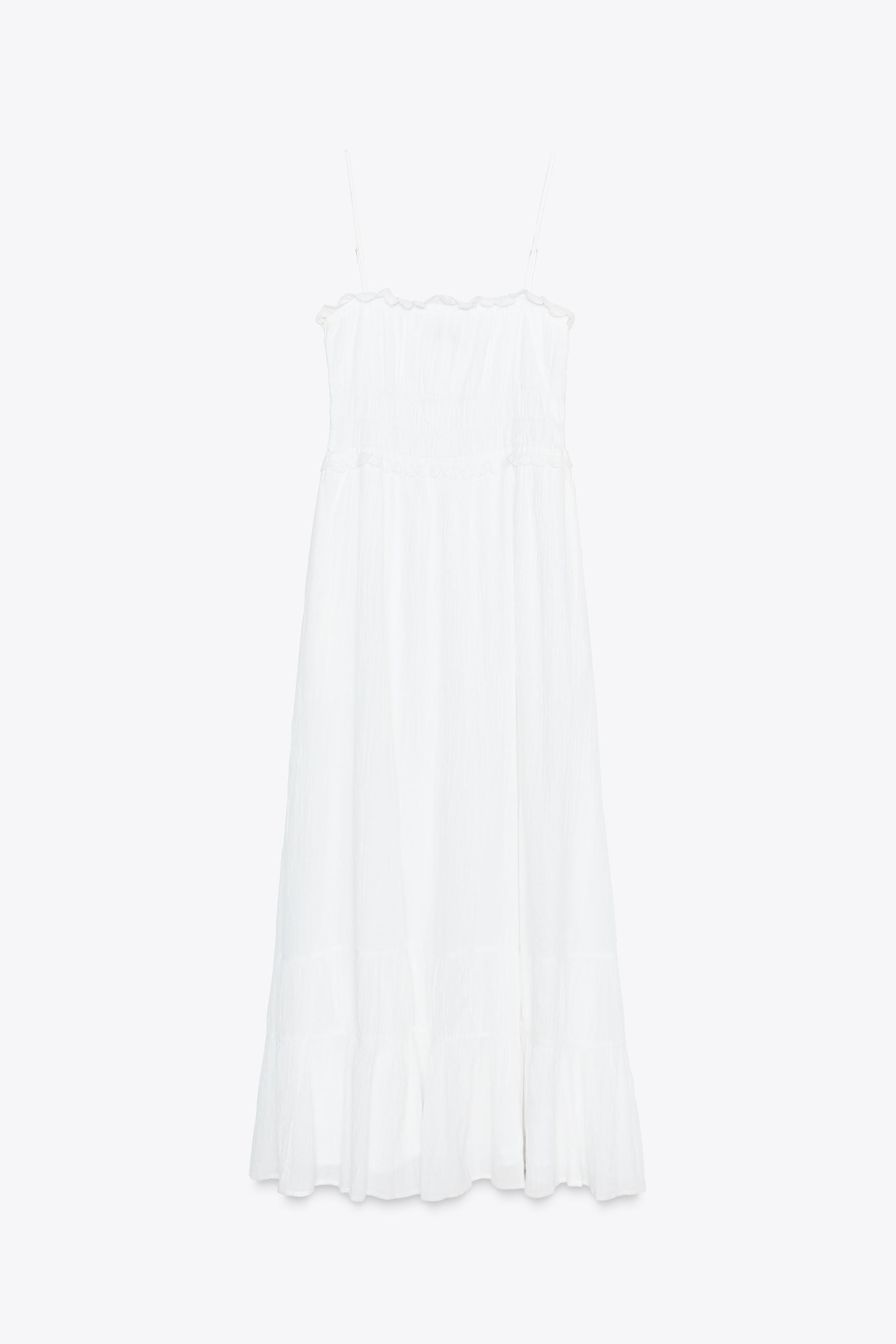 VOLUMINOUS GAUZE MIDI DRESS | Zara US