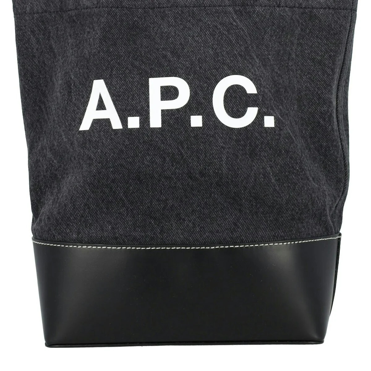 A.p.c. Men's Axel Small Tote Bag in Black Blue | 24PM61568COGZE Color LZZ | LOZURI