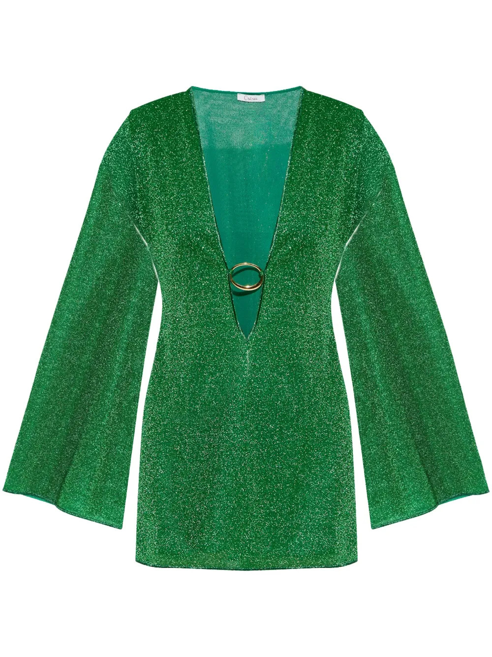 Oséree Lurex Mini Dress | Green | FARFETCH | Farfetch Global
