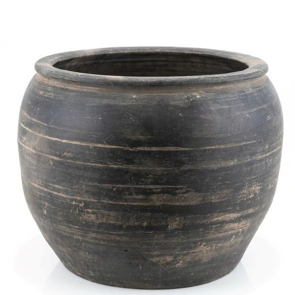 Vintage-Style Pottery Black Water Jar | Scout & Nimble