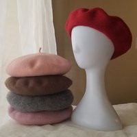 Red Beret Hat, French Wool Beret, Winter 1940S Fashion, Basque Retro Accessories, Women's Gifts | Etsy (US)