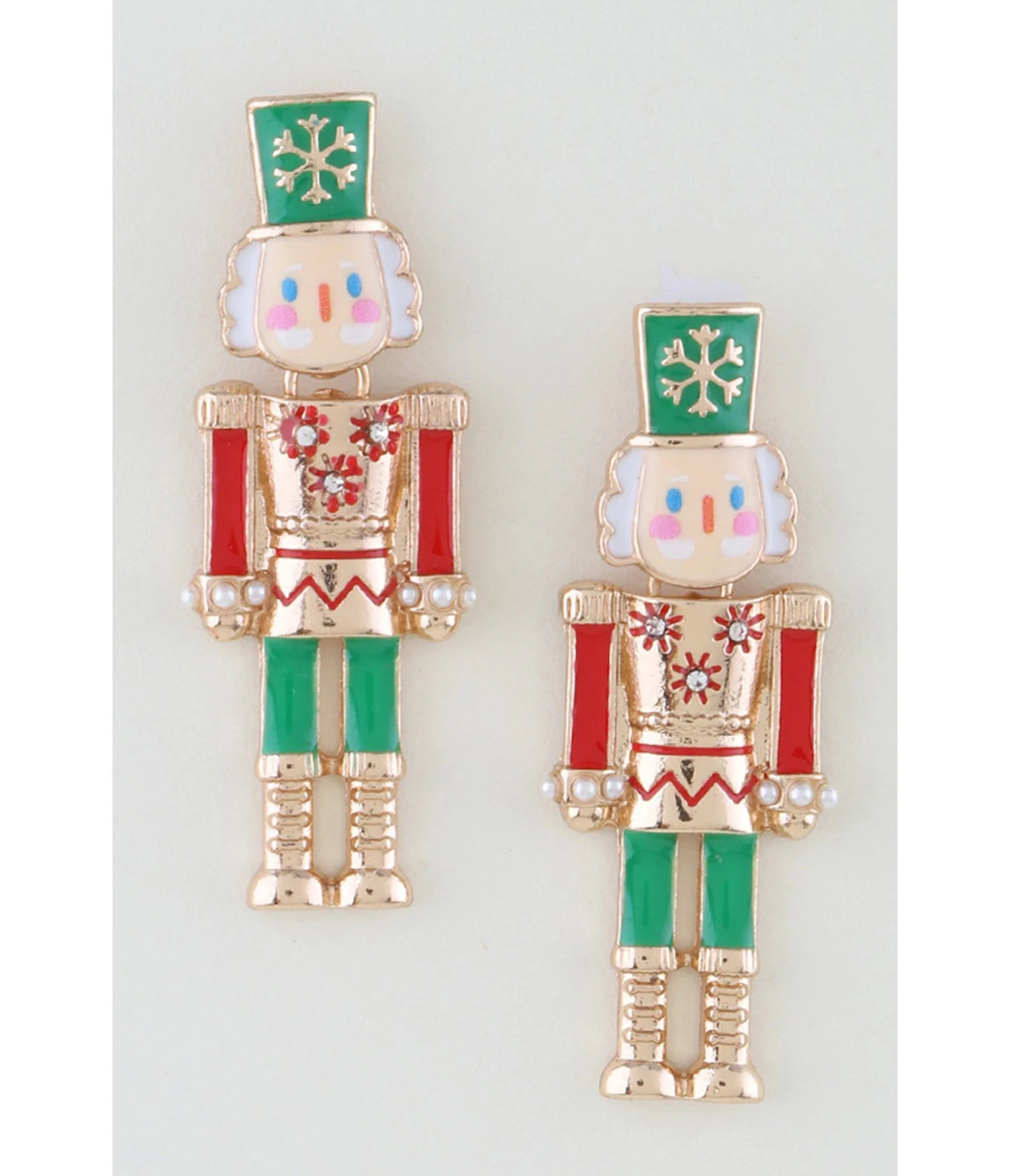 Snowflake Nutcracker Drop Earrings | UniqueVintage