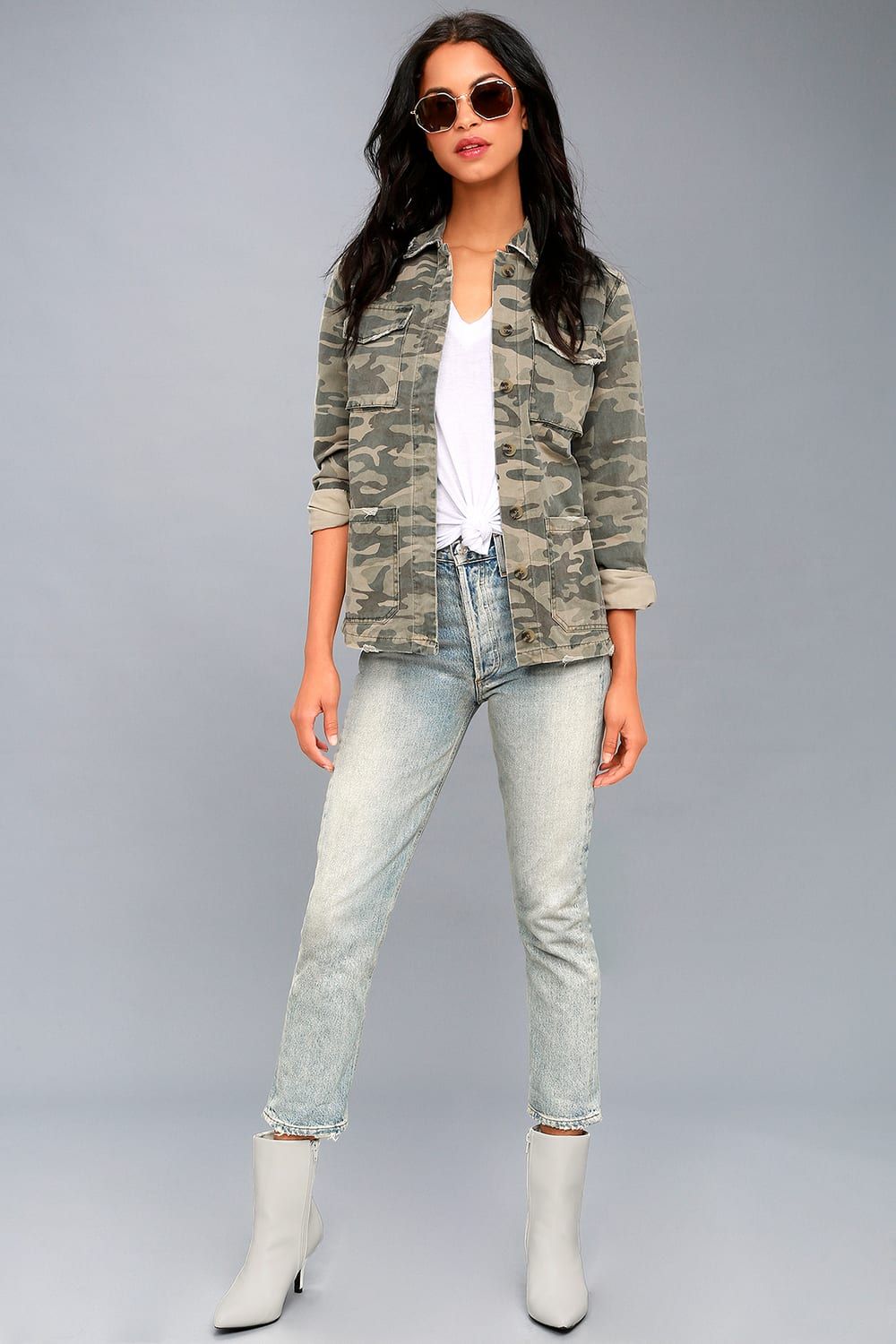 Blaine Green Camo Print Jacket | Lulus (US)