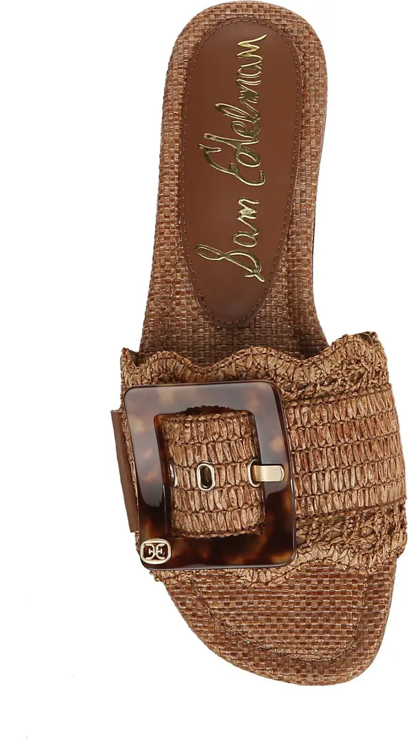 Bambi Raffia Buckle Slide Sandal (Women) | Nordstrom
