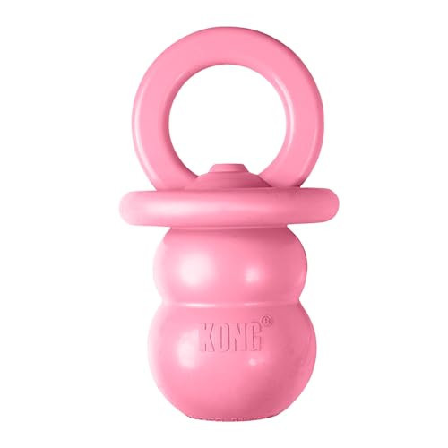KONG Puppy Binkie - Pacifier Dog Toy for Puppies - Stuffable Chew Toy for Puppy Playtime - Durable Natural Rubber Dog Treat Toy for Teething Puppy - for Small Puppies - Pink | Amazon (US)