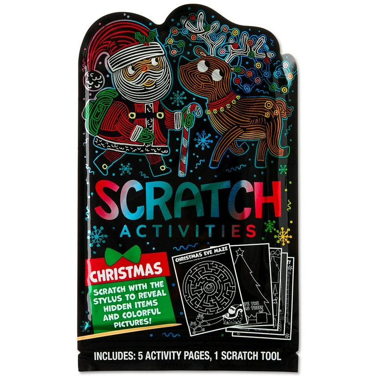 Christmas Scratch Activities Set, 6 Pieces, by Holiday Time | Walmart (US)