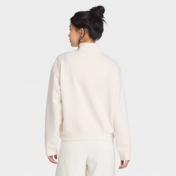 Women's Fleece Quarter Zip Sweatshirt - A New Day™ | Target