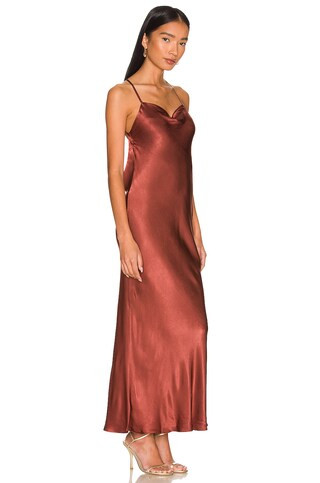 Shona Joy Thalia Cowl Back Bias Midi Dress in Sangria from Revolve.com | Revolve Clothing (Global)