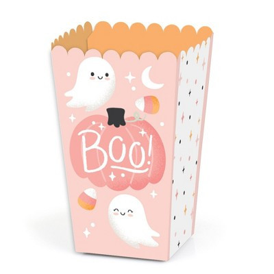 Big Dot of Happiness Pastel Halloween - Pink Pumpkin Party Favor Popcorn Treat Boxes - Set of 12 | Target
