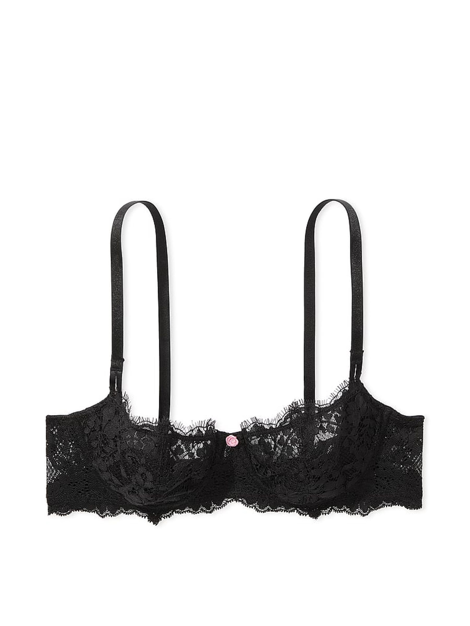 Black Unlined Balcony Lace Bra | Victoria's Secret UK