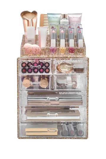 Glitter Makeup & Jewelry Storage Case Display Set | Nordstrom Rack