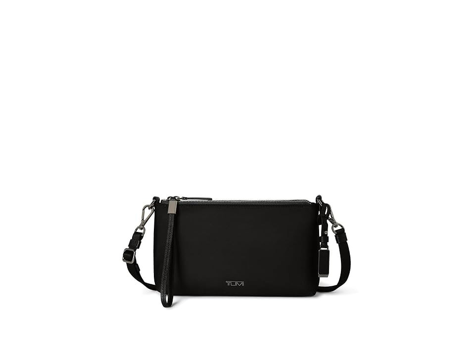 Tumi Adela Crossbody Cross Body Women's Handbags Black/Gunmetal : LG, Leather/Microfiber/Nylon | Zappos