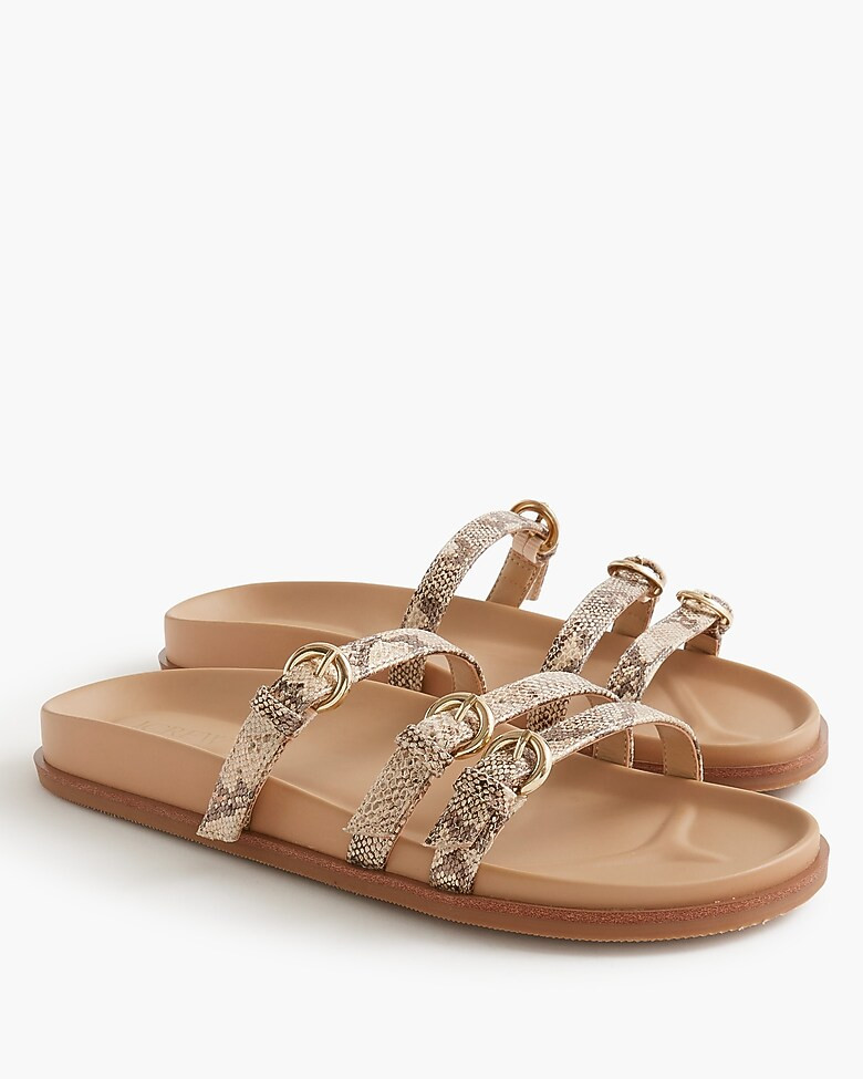 Three-strap slide sandals | J.Crew Factory