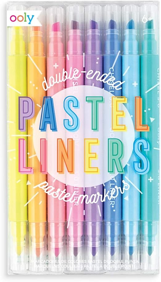 Amazon.com : Ooly Pastel Liners Double Ended Markers - Set of 8 : Arts, Crafts & Sewing | Amazon (US)