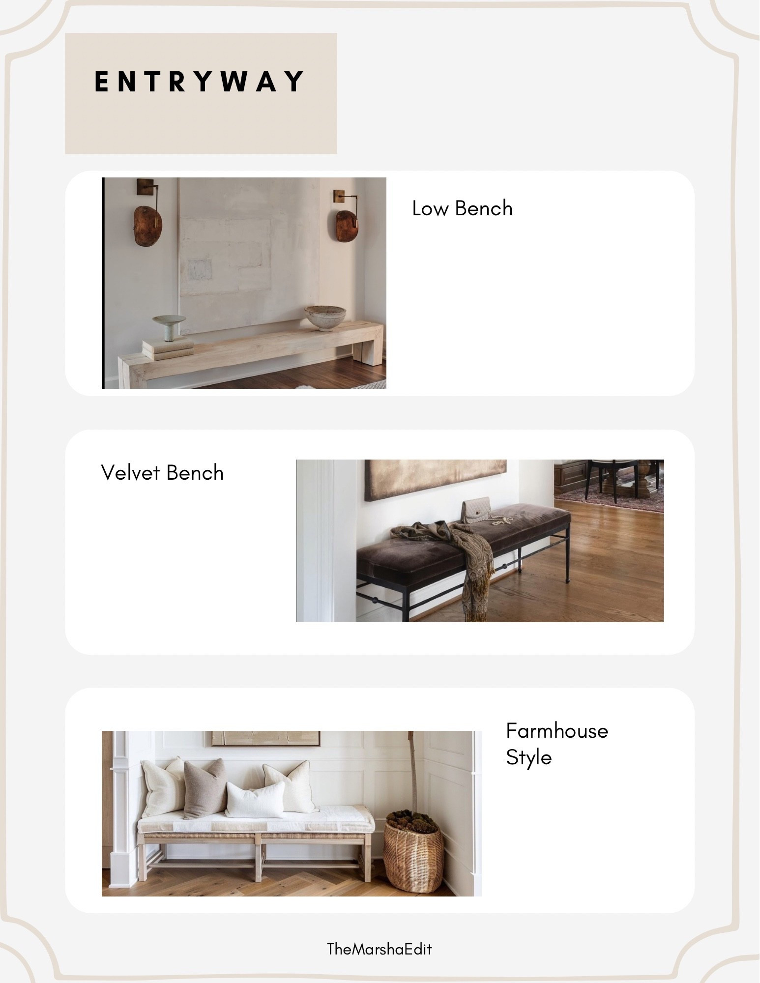 Entryway decor - Proof that an entryway doesn’t need much—just a clean bench, soft textures, and thoughtful styling for that effortless first impression.  #wayfair #target #amazon 

#LTKHome