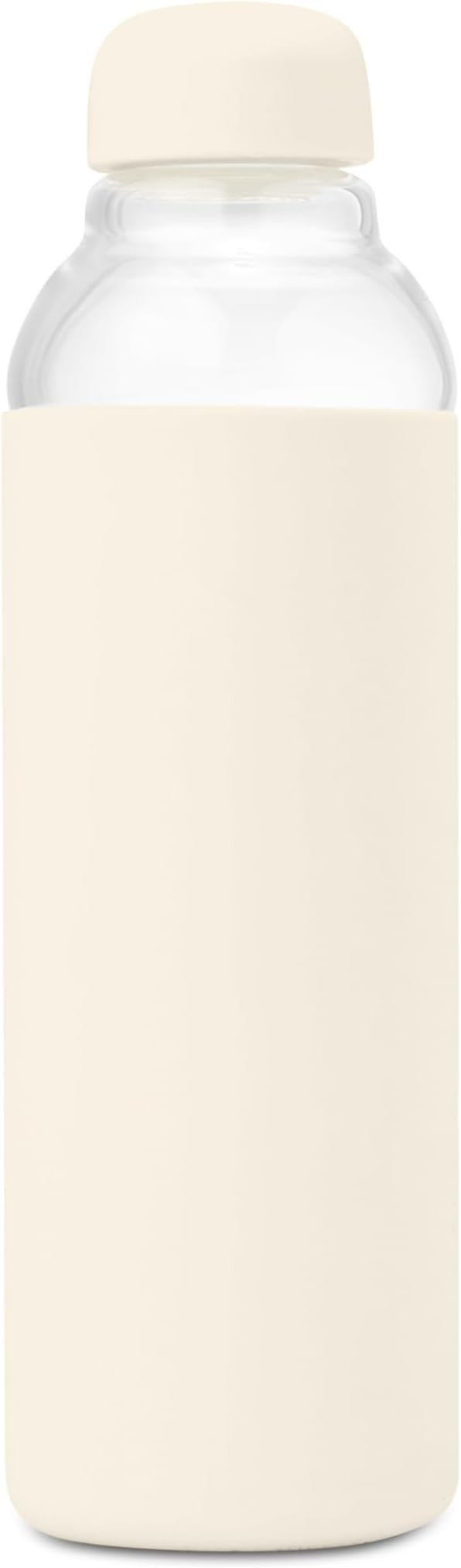 W&P Porter Glass Water Bottle w/ Protective Silicone Sleeve | Cream 20 Ounces | On-the-Go | Reusa... | Amazon (US)