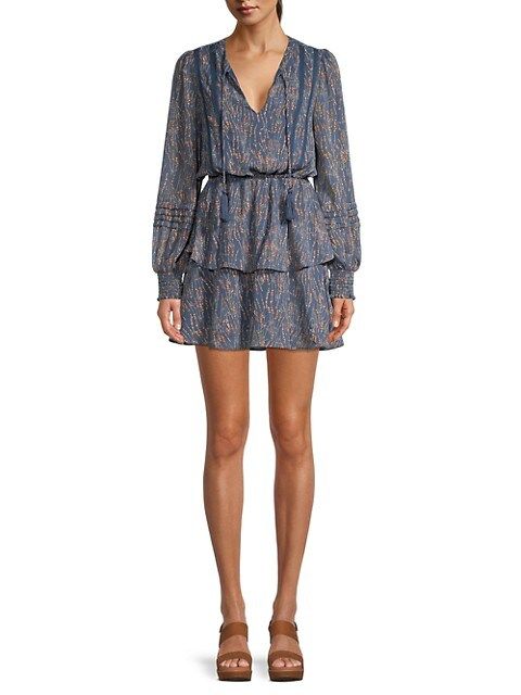 Printed Tiered Blouson Dress | Saks Fifth Avenue OFF 5TH (Pmt risk)