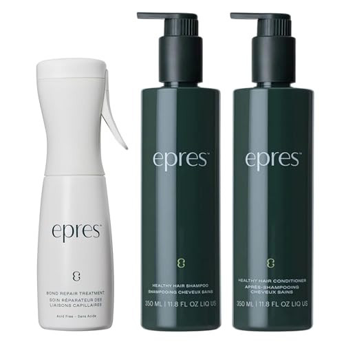 Epres Healthy Hair 3-Step System Starter Kit, Includes Bond Repair Treatment Starter Kit & Healthy Hair Shampoo and Conditioner, 11.8oz | Amazon (US)