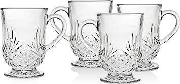 Godinger Coffee Mugs, Tea or Hot Water Glass Cups - Dublin Collection, Set of 4 | Amazon (US)
