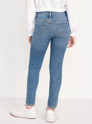 High-Waisted Rockstar 360° Stretch Ripped Jeggings for Girls | Old Navy (US)