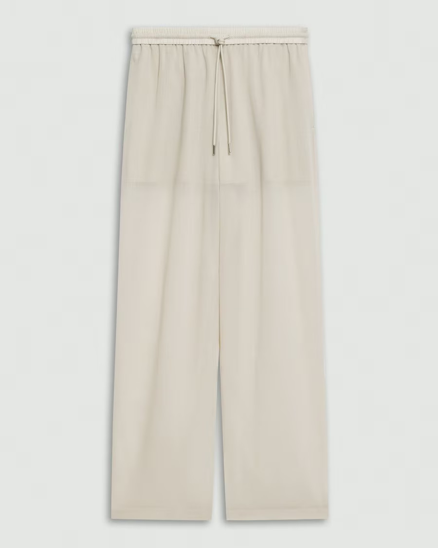 Drawcord Pull-On Pant in Airy Shirting | Theory