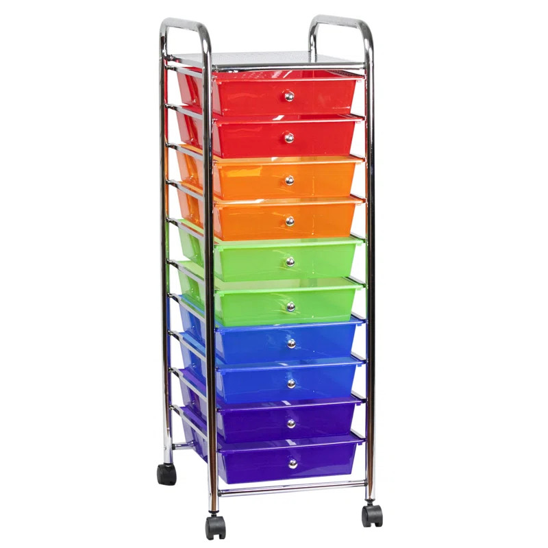 Rolling Cart 10 Drawer Storage Chest | Wayfair North America