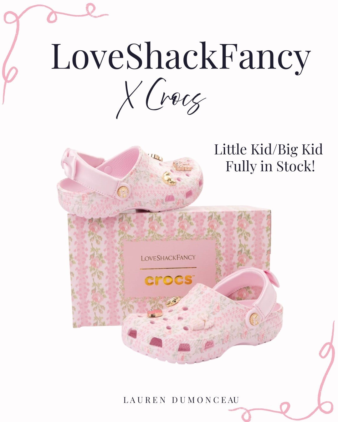 LoveShackFancy X Crocs 
Little Kid/Big Kid fully in stock! 

LoveShackFancy, crocs, kids shoes, girls shoes, gifts for kids, gifts for girls, Easter basket stuffer, Easter gift for girls 



#LTKKids #LTKootd #LTKmomlife