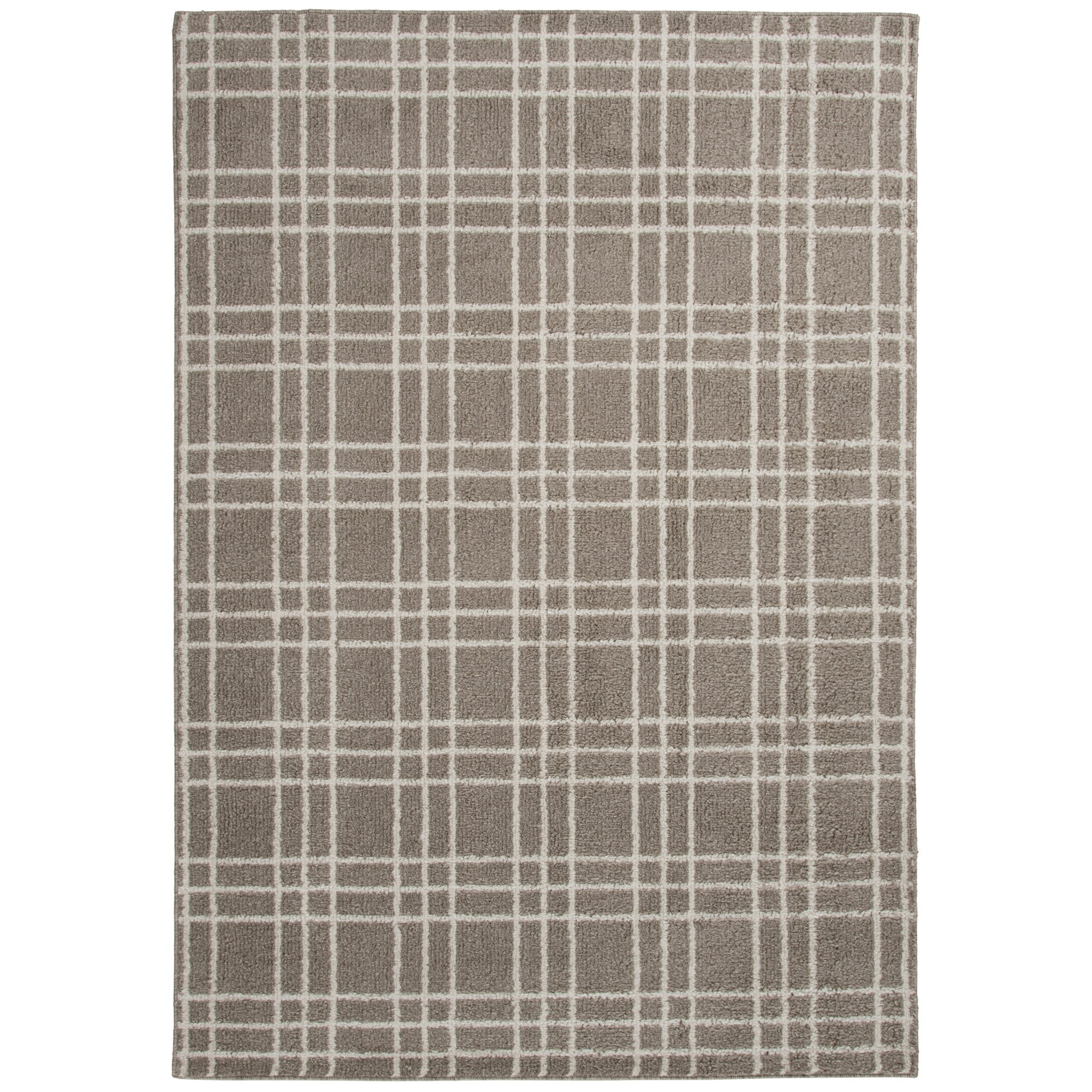 Mainstays Brown Tartan Grid Indoor Area Rug, 5'x7' | Walmart (US)