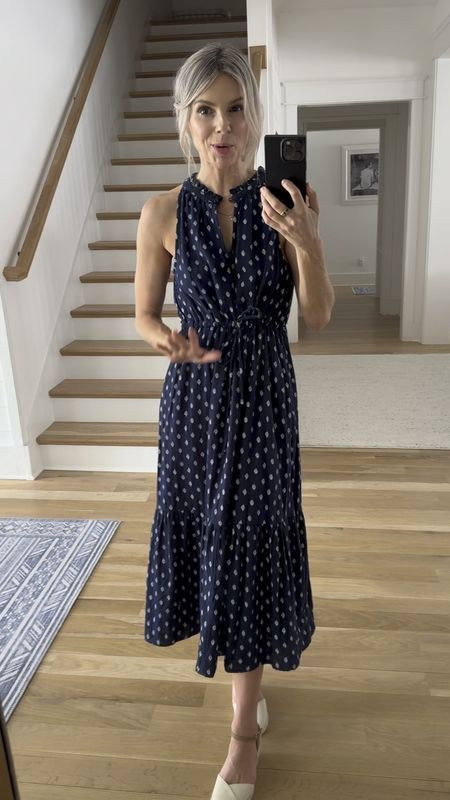 READ THE REVIEWS ON THIS $19 DRESS!!!! Seriously not only do I love it but so many other people do as well and it’s an absolute steal it only $19. It’s size inclusive and comes size XS to XXXL. it’s a double lined. And the halter neckline is very flattering! Size down if you have a smaller chest. If you have a larger chest, get your normal size.

The wedges are only $22!