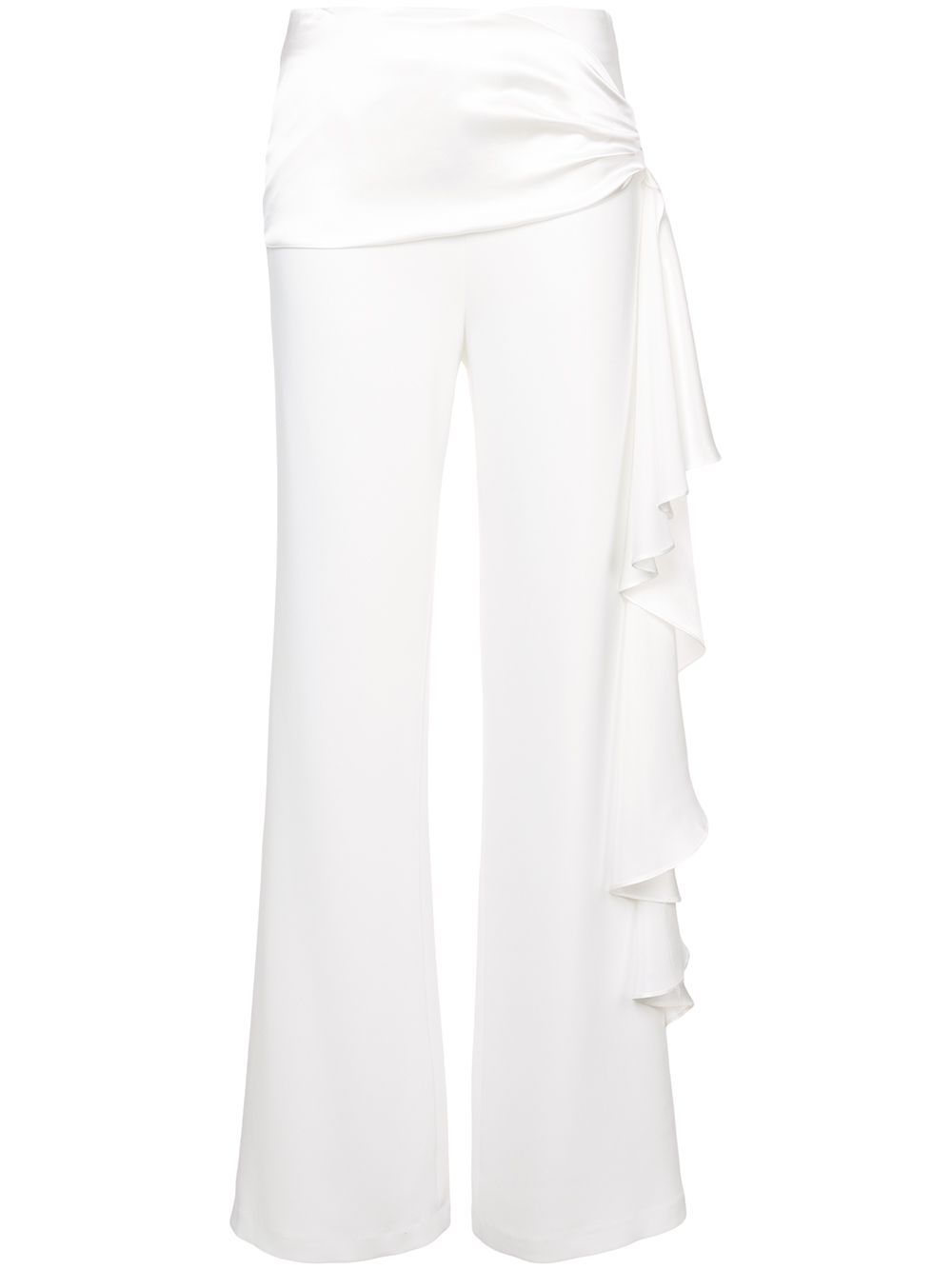 Cinq A Sept ruffle drape trousers - White | FarFetch US