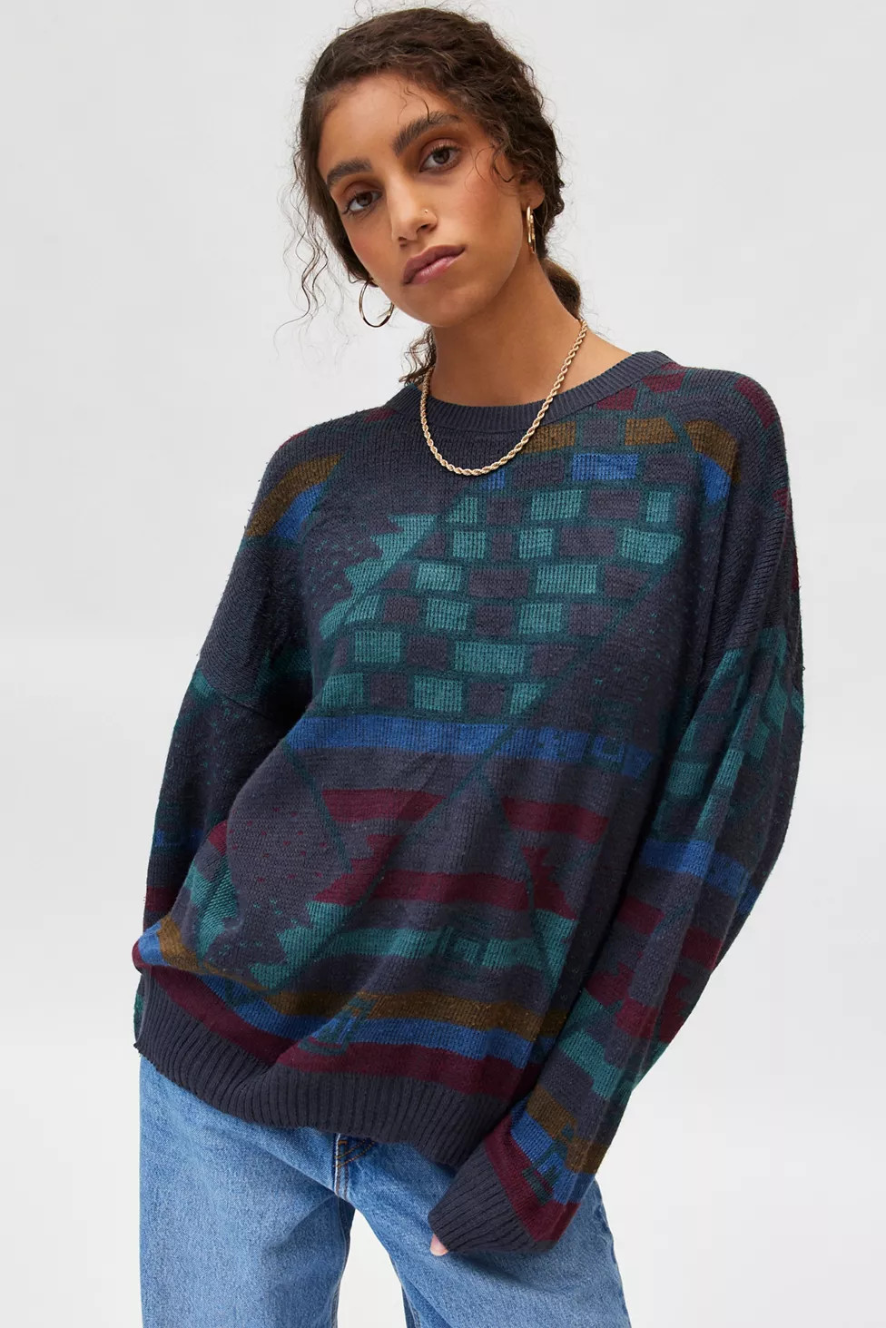 Urban Renewal Vintage Printed Sweater | Urban Outfitters (US and RoW)