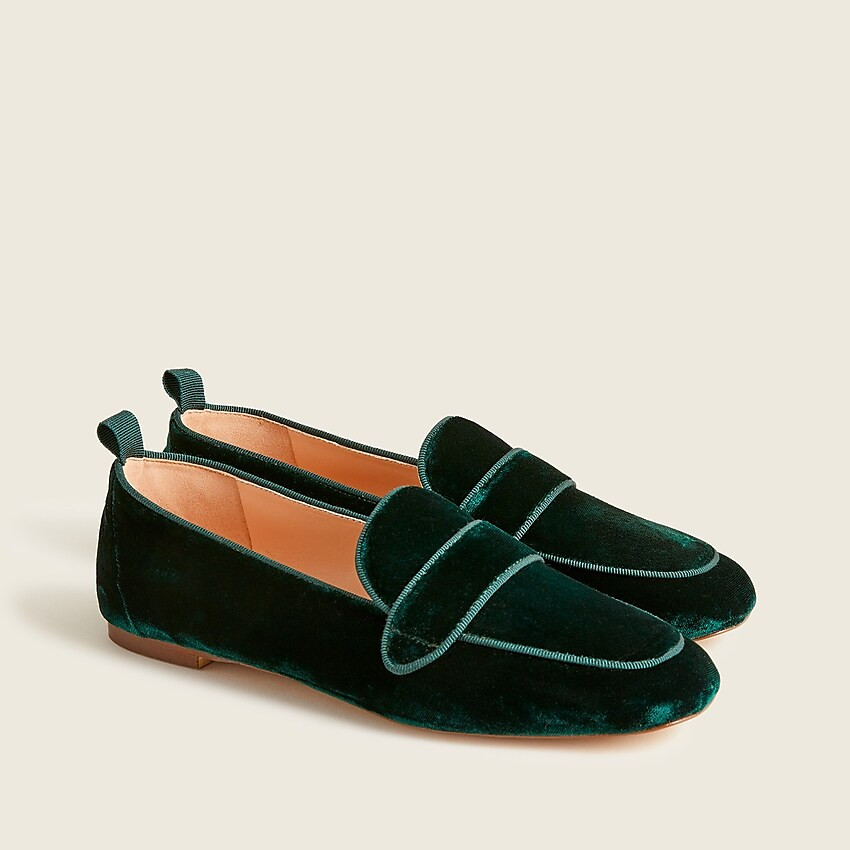 Marie tab loafers in velvet | J. Crew US