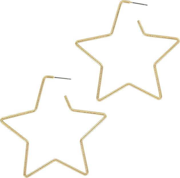 14K Gold Dipped Star Earrings - Hypoallergenic Lightweight Fun Statement Drop Dangle Earrings | Amazon (US)