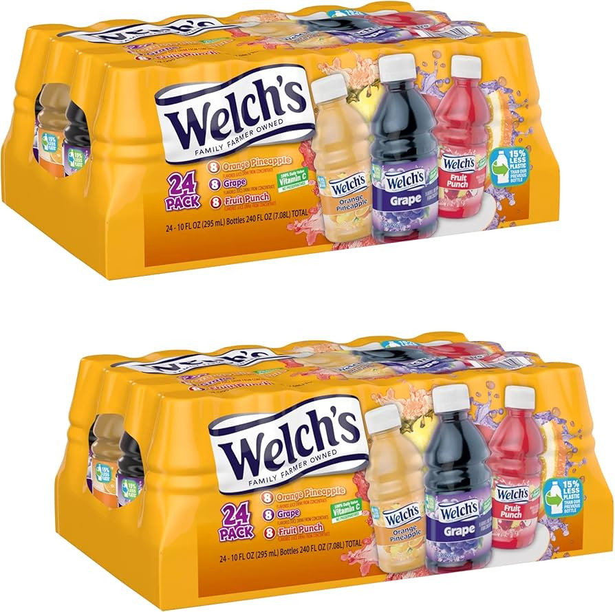 Welch's Variety Pack - Orange Pineapple, Grape and Fruit Punch - No Preservatives - Rich Source o... | Amazon (US)