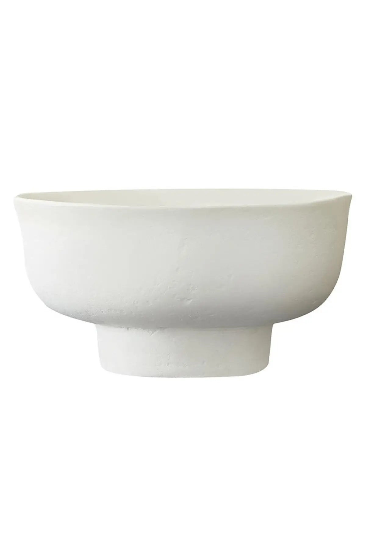 Inez Paper Mache Bowl - White | THELIFESTYLEDCO