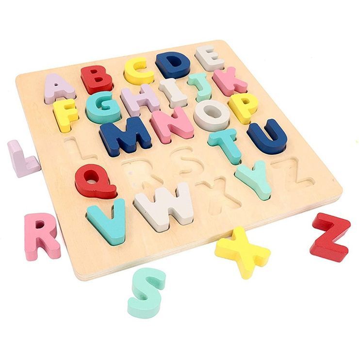 Leo & Friends Wooden Chunky Alphabet Puzzle for Toddlers | Target