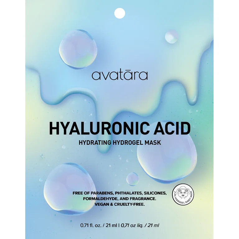 Avatara Hyaluronic Acid Hydrating Hydrogel Sheet Mask for All Skin Types - Walmart.com | Walmart (US)